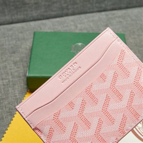 pink goyard card holder|goyard card holder khaki.